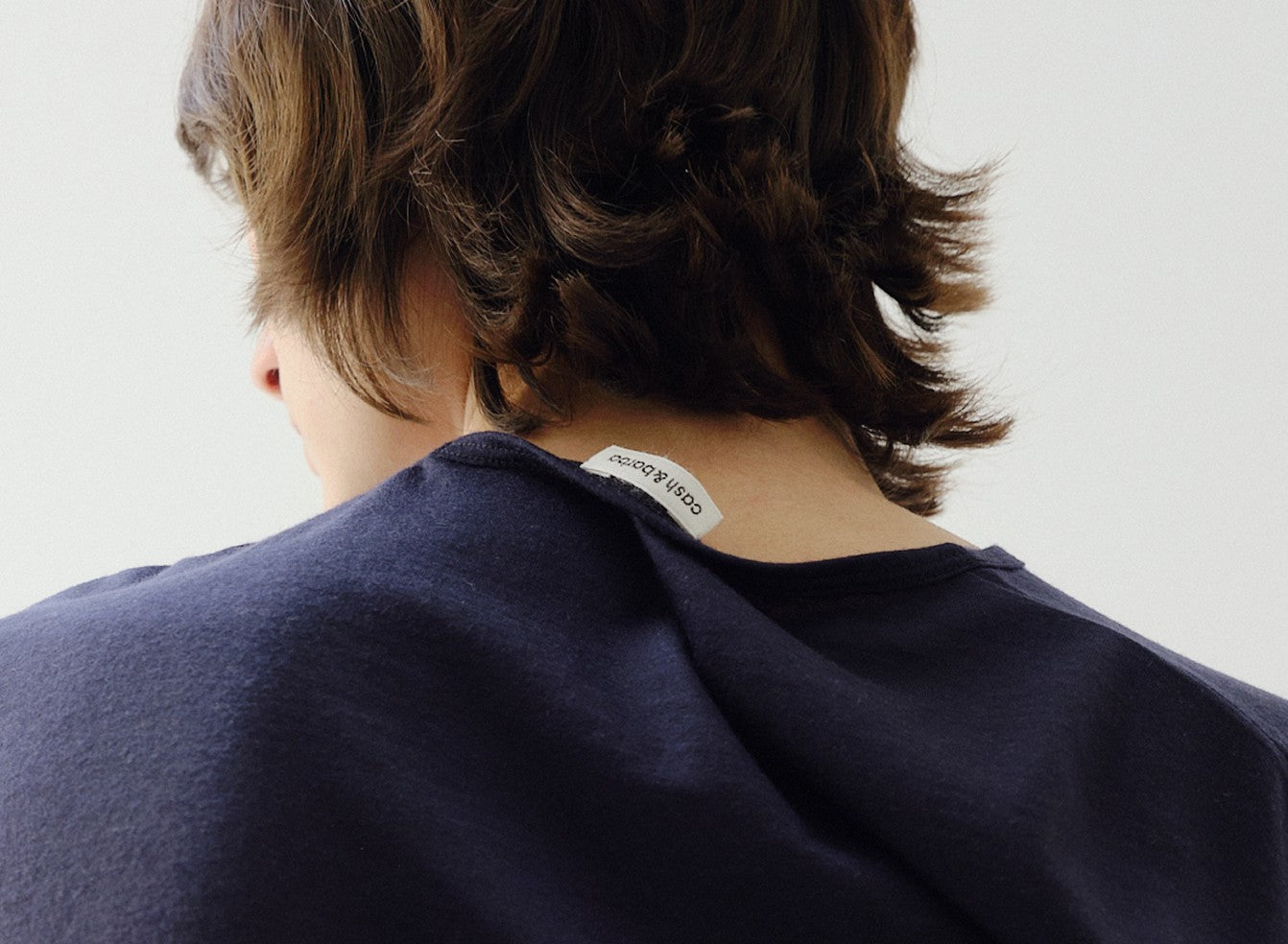 cash&barba『SEA  CREW LONG SLEEVES』 Sea Island Crew Short Sleeves & Cashmere Jersey Tee – cash & barba
