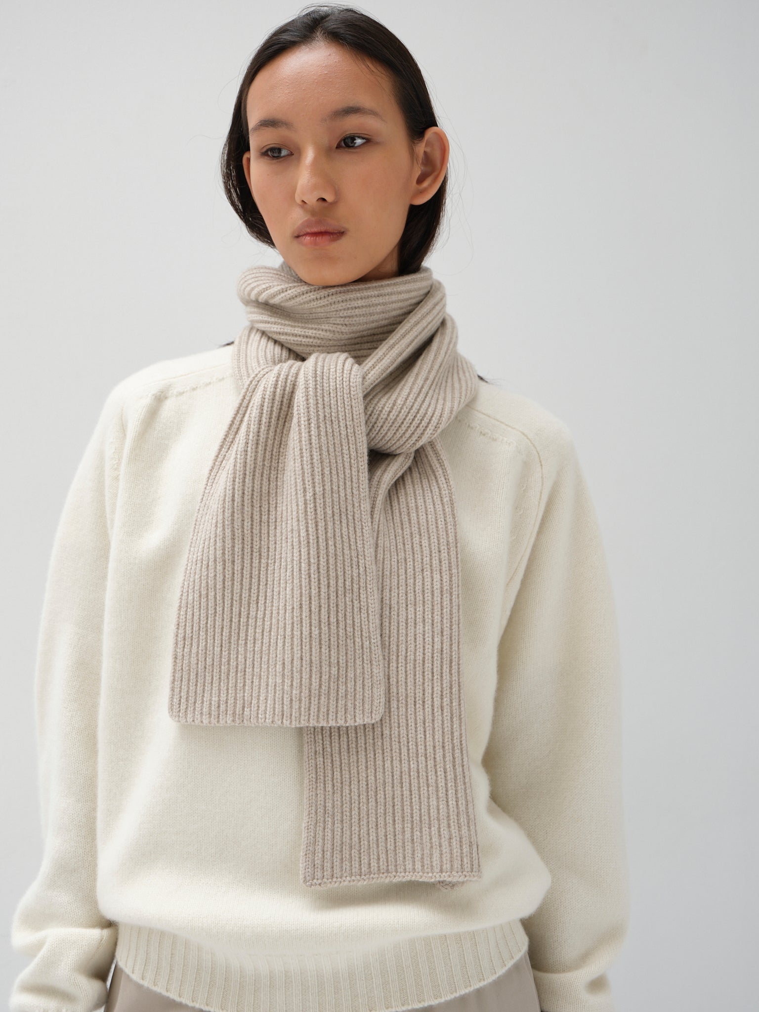 【cash&barba/キャッシュアンドバルバ】カシミヤマフラー キャッシュベイビー マフラー, Natural – cash & barba