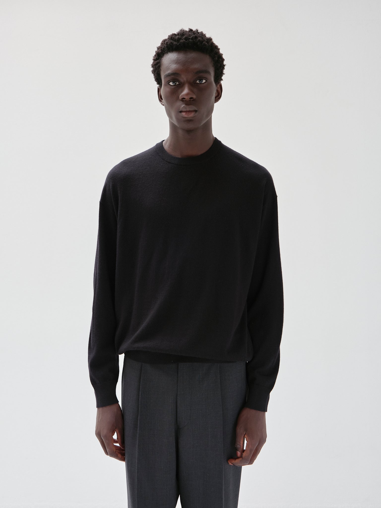 cash&barba キャッシュベイビー クルーネックニット 2 ブラック キャッシュベイビー クルーネック ニット, Purple – cash & barba