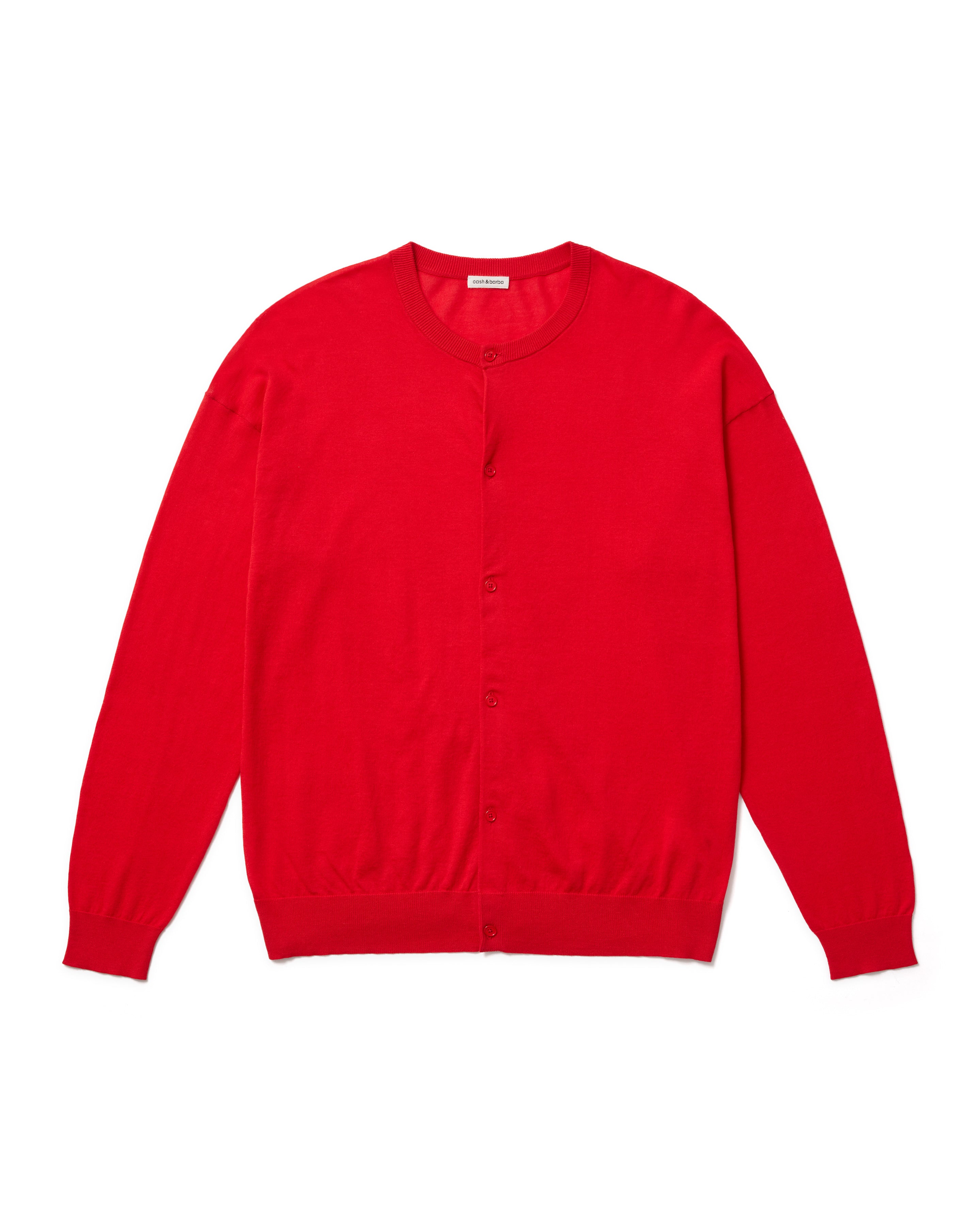 cash & barba シーアイランドコットン ニット カーディガンsize4 シーアイランドコットン ニット カーディガン, Tomato Red – cash & barba