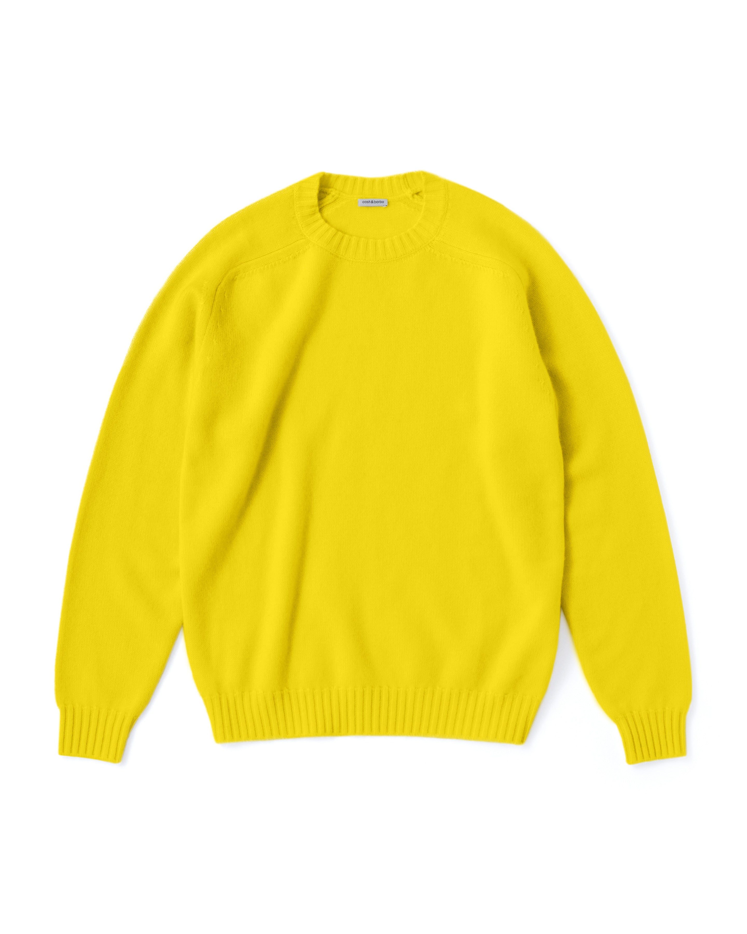 キャッシュベイビー クルーネック ニット, L Yellow – cash & barba