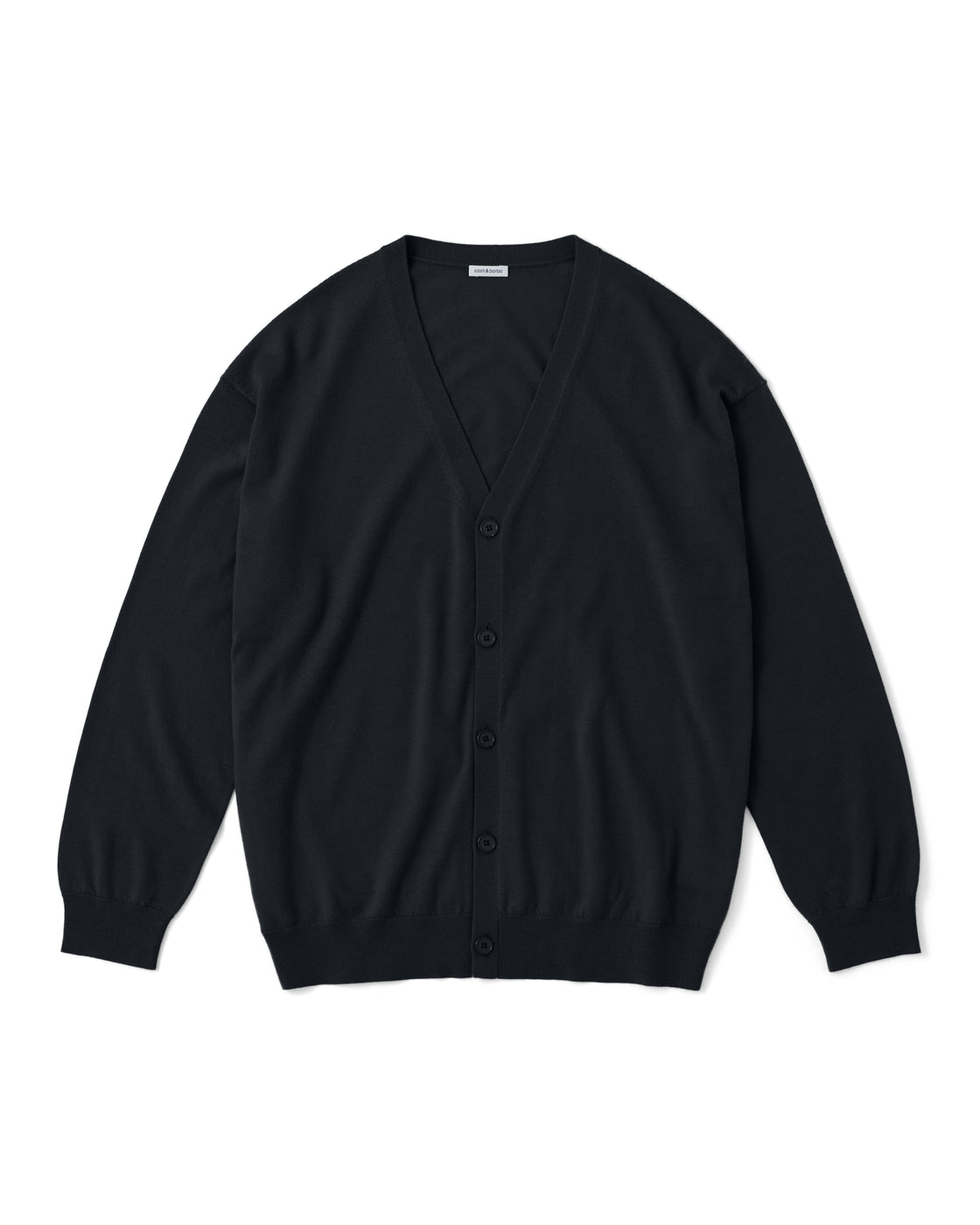 WORSTED CASHMERE 150 CARDIGAN, Black