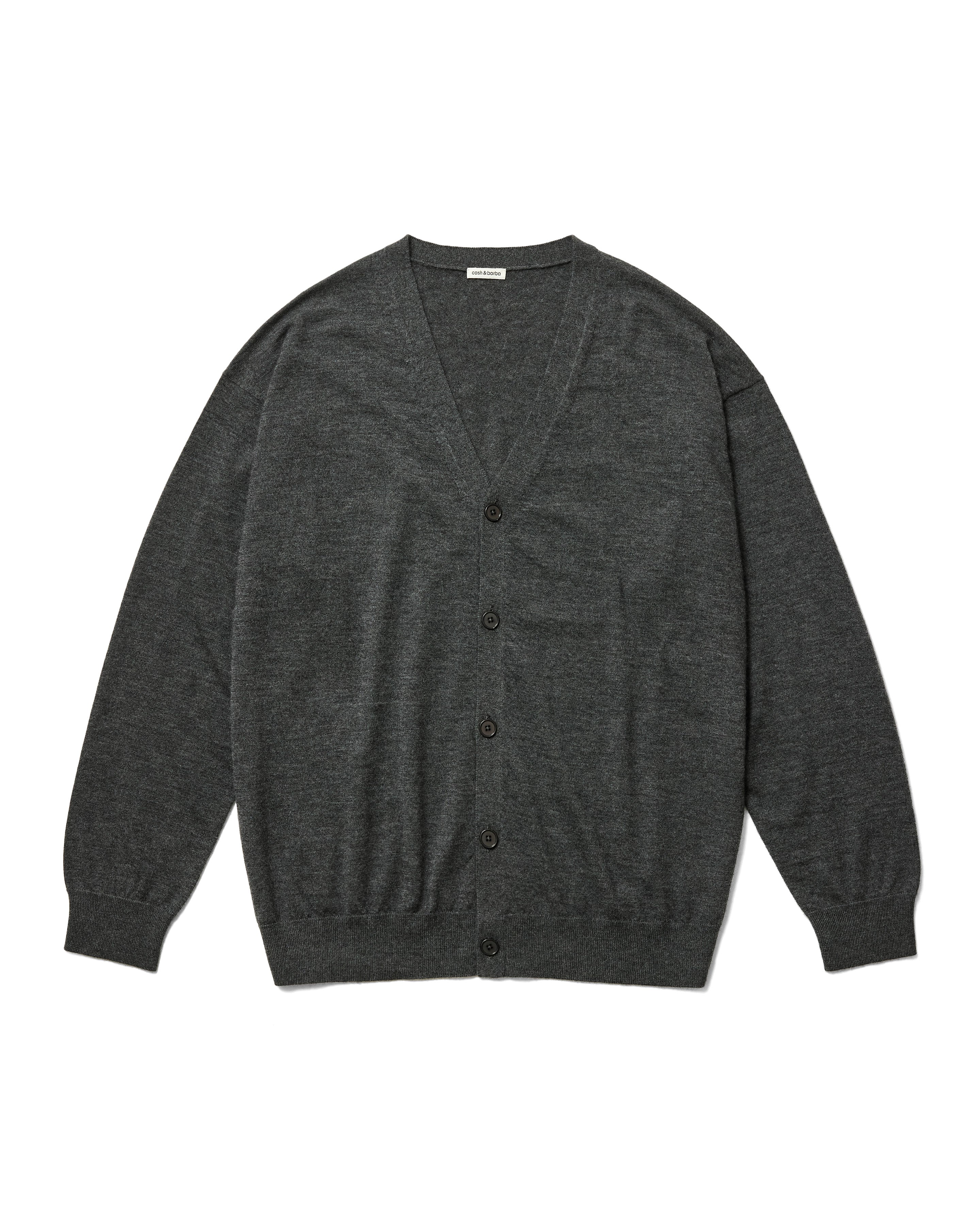 ウーステッドカシミヤ 150 カーディガン, Top Gray – cash & barba