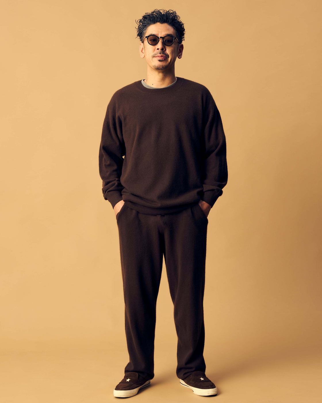 【cash & barba x Shinichi Mita】モンゴリアンカシミヤ セットアップ, Brown