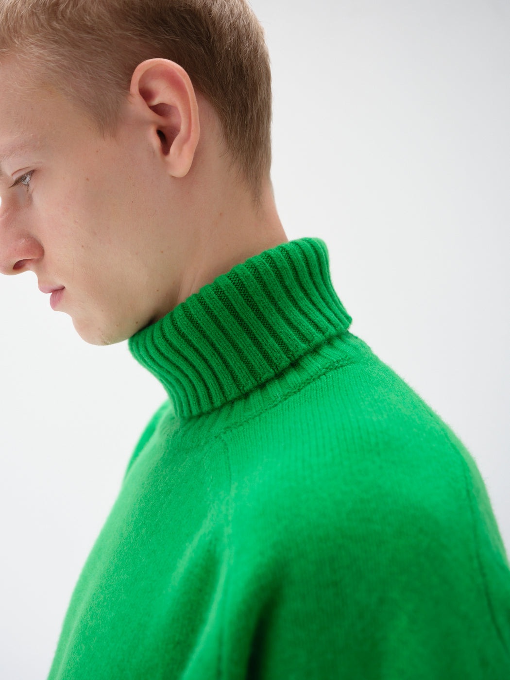 キャッシュベイビー タートルネック ニット, V Green