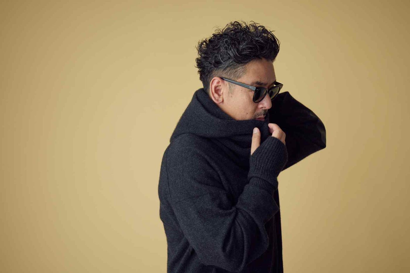【cash & barba x Shinichi Mita】モンゴリアンカシミヤ ハンドウォーマー, Sumikuro