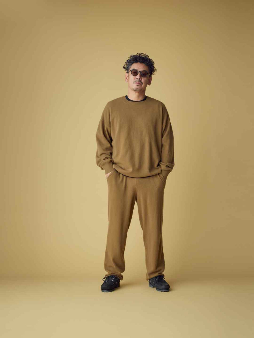 【cash & barba x Shinichi Mita】モンゴリアンカシミヤ セットアップ, Beige