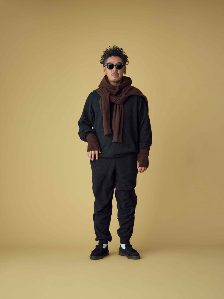 トップス cash & barbaMongolianCashmere モンゴリアンカシミヤ ドライバーズ ニット, Top Gray – cash