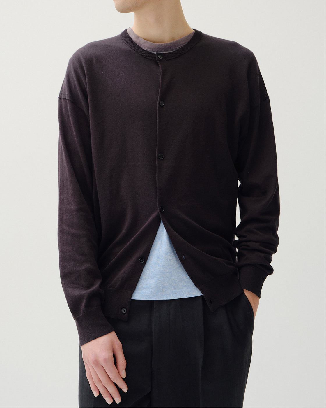 シーアイランドコットン ニット カーディガン, Black