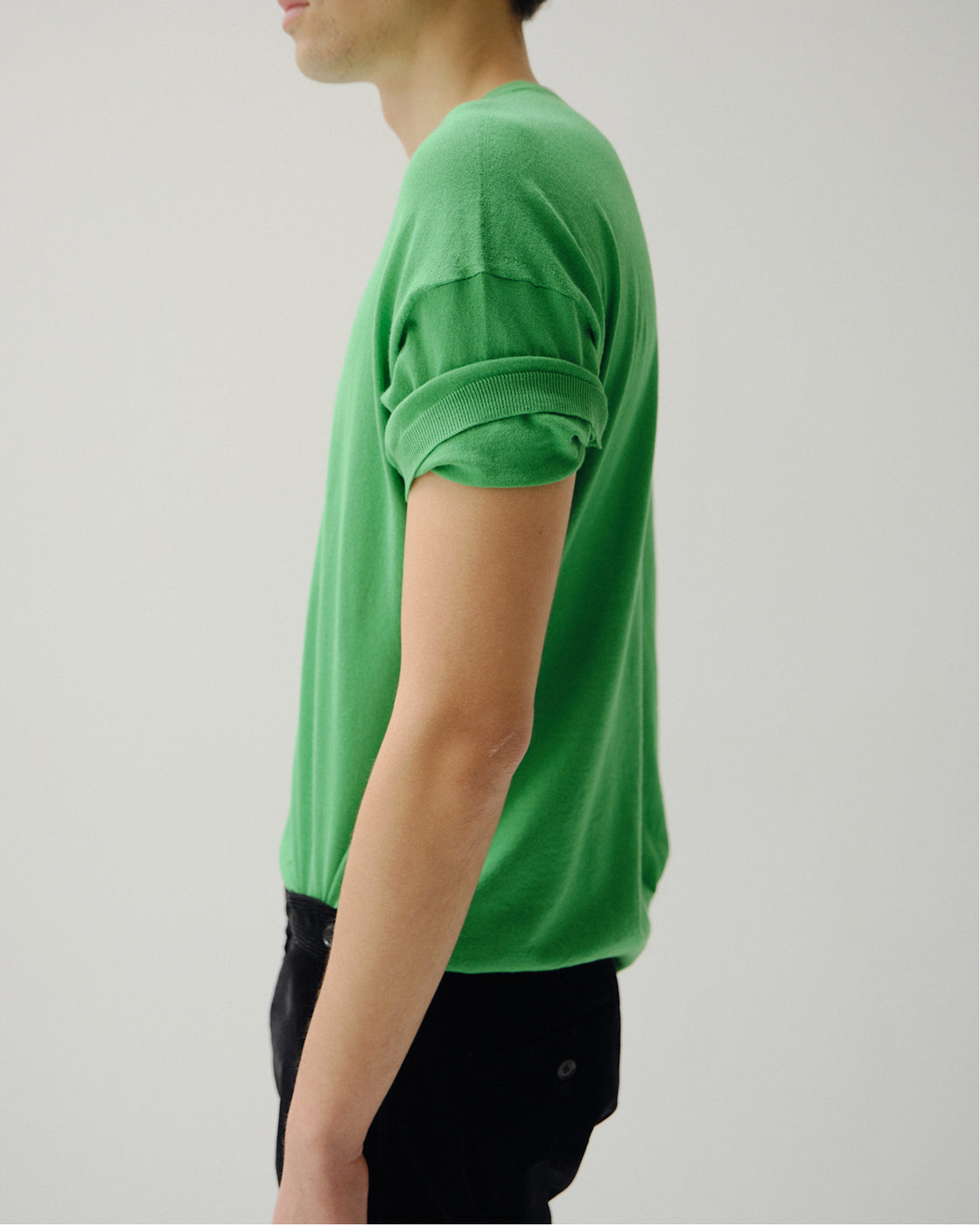 シーアイランドコットン ニット 半袖クルー, V.Green