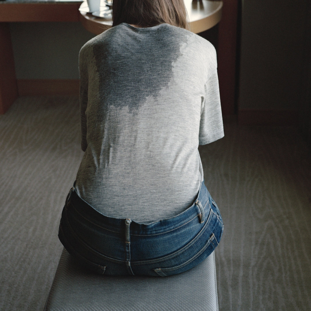 カシミヤジャージー キャッシュTee, L.Gray