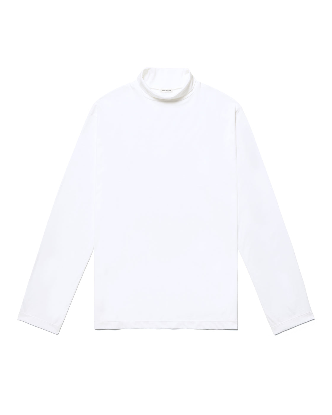 シーアイランドコットン ロールネック Tee, White