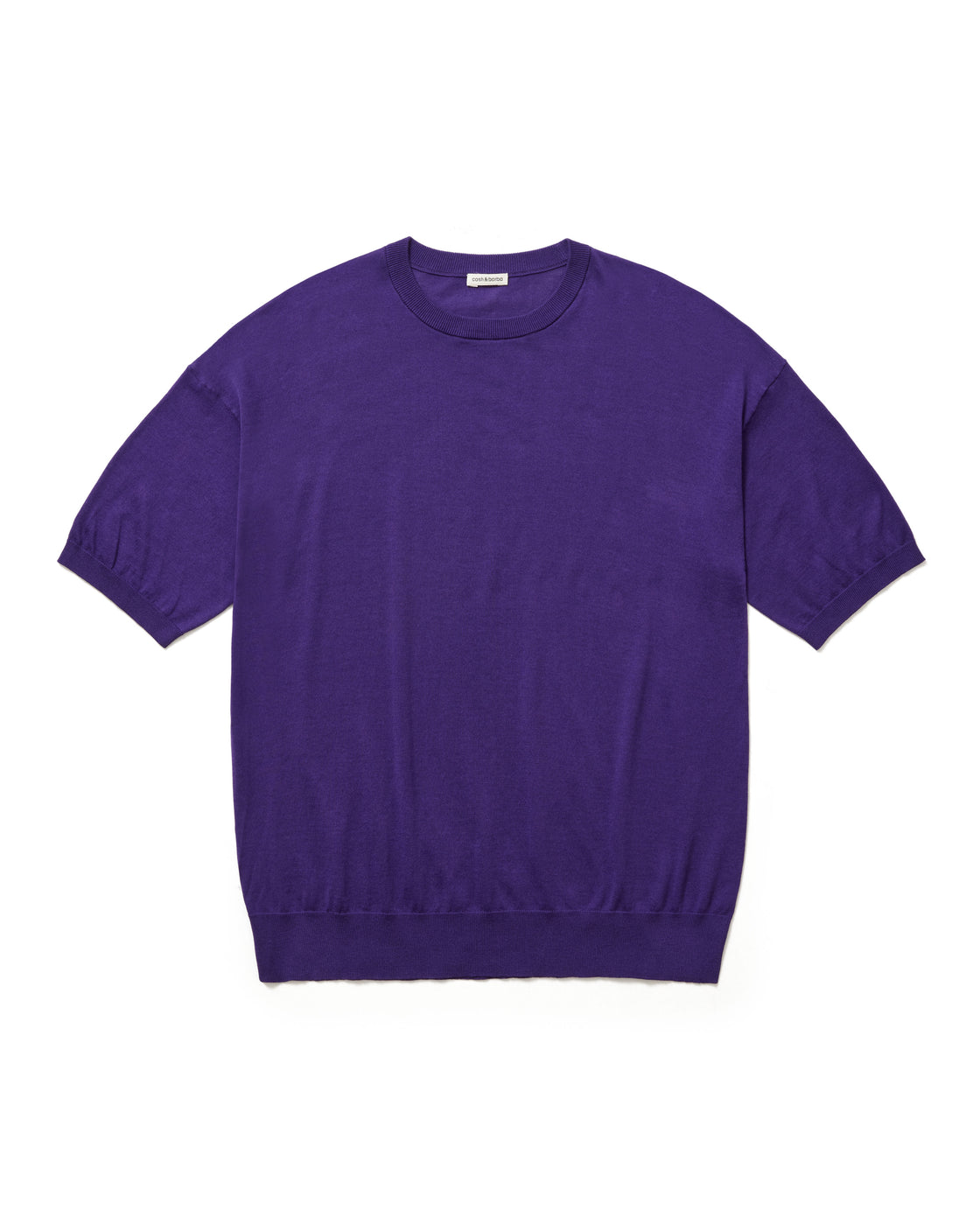 シーアイランドコットン ニット 半袖クルー, Purple