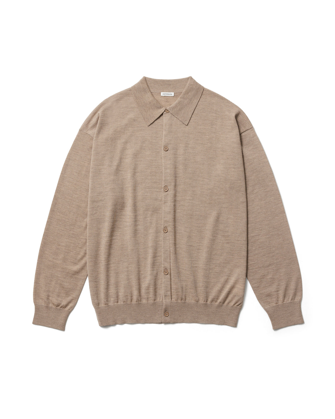 Worsted Cashmere 150 Polo Collar, Beige