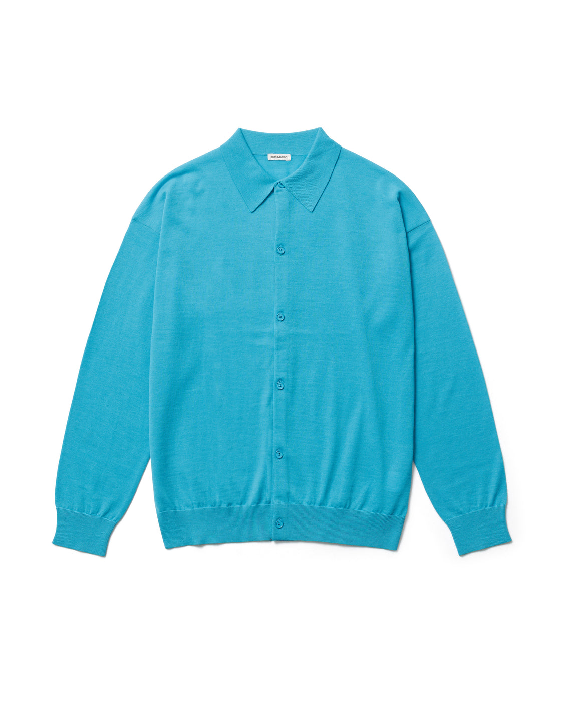 Worsted Cashmere 150 Polo Collar, Blue