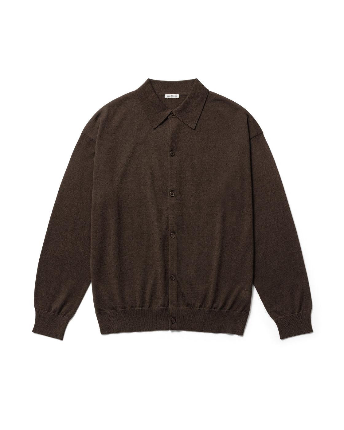 Worsted Cashmere 150 Polo Collar, Brown