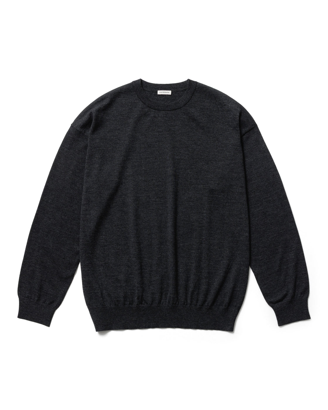 Worsted Cashmere 150 Crew, Charcoal