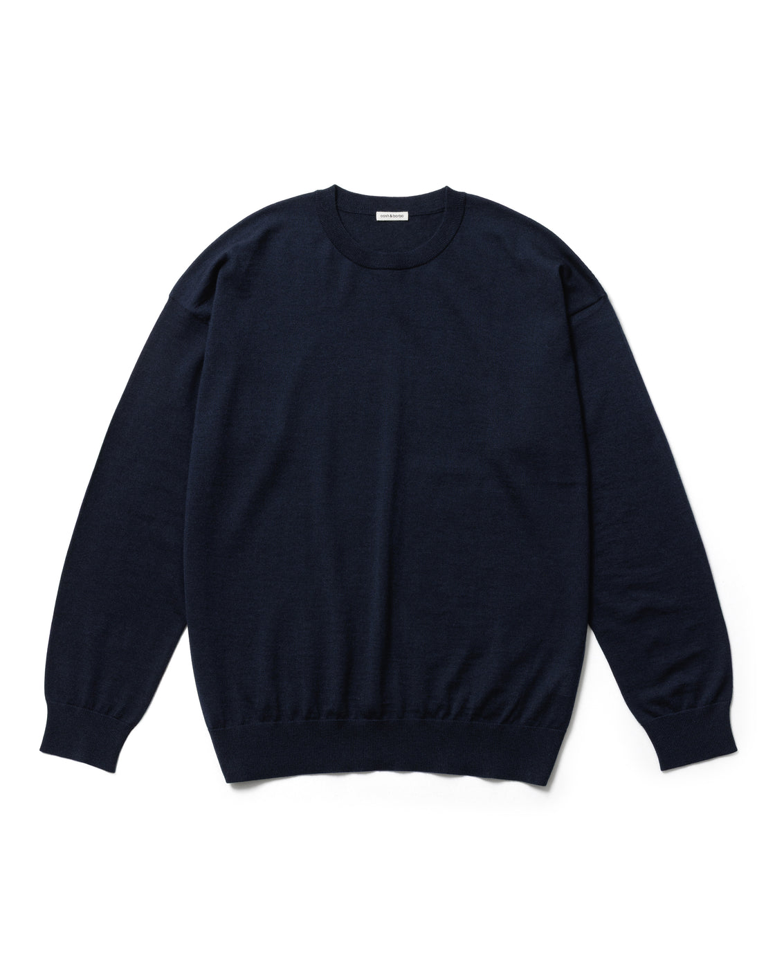 Worsted Cashmere 150 Crew, Navy
