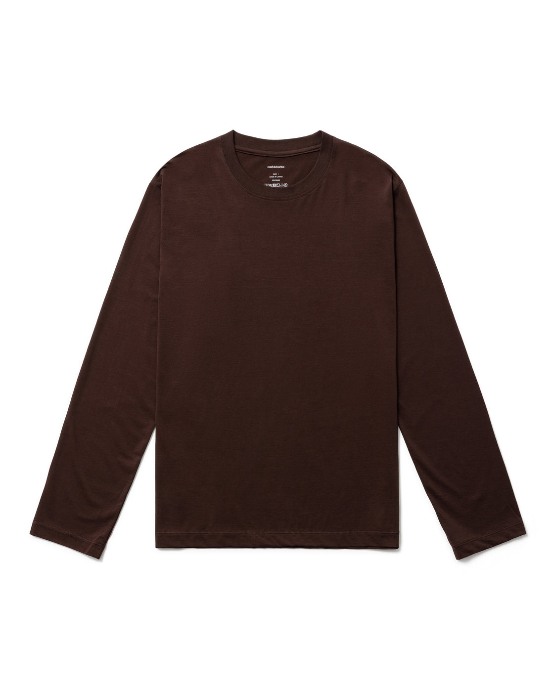 Sea Island Cotton 46G Regular Fit Tee L/S, Brown