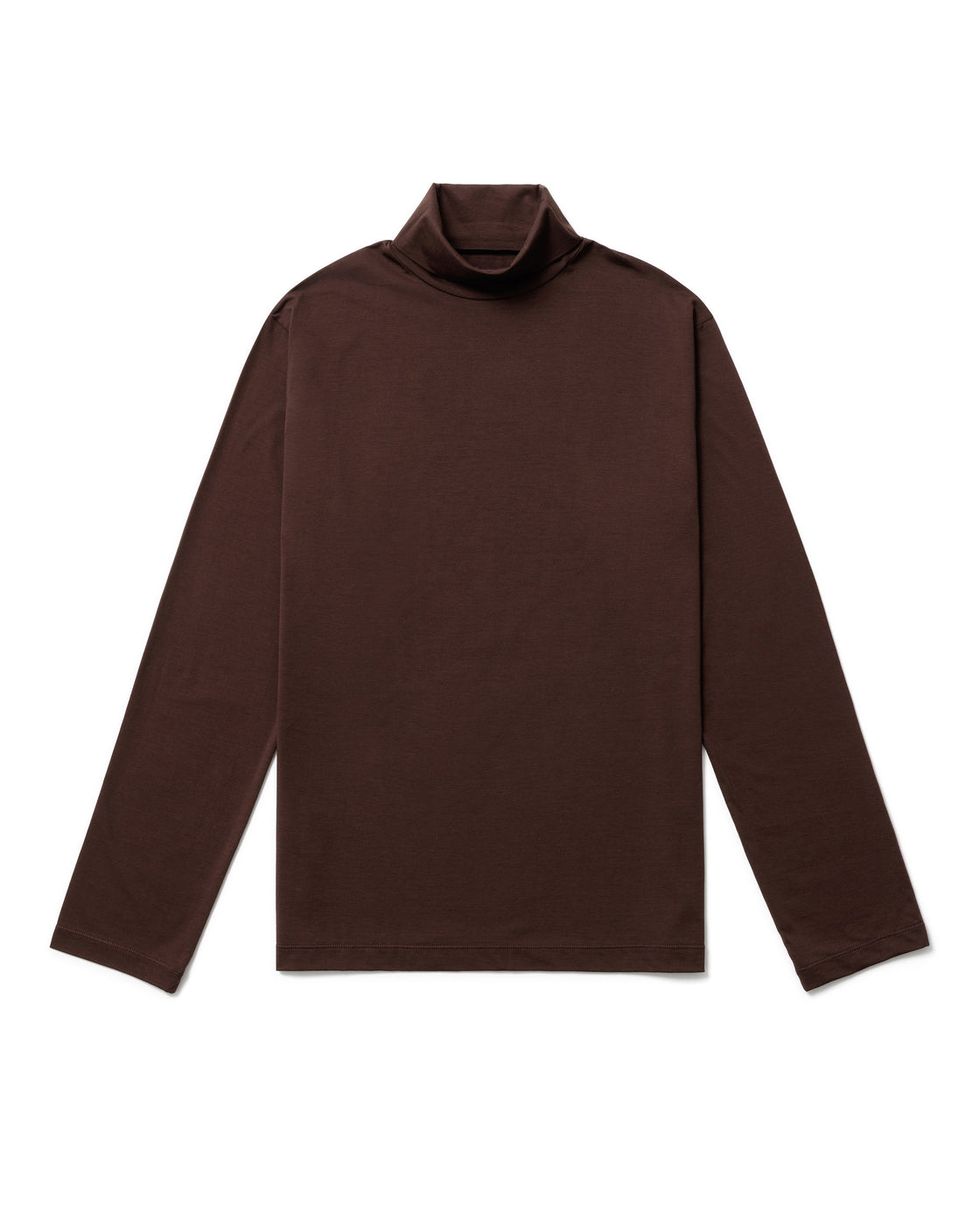 シーアイランドコットン ロールネック Tee, Brown
