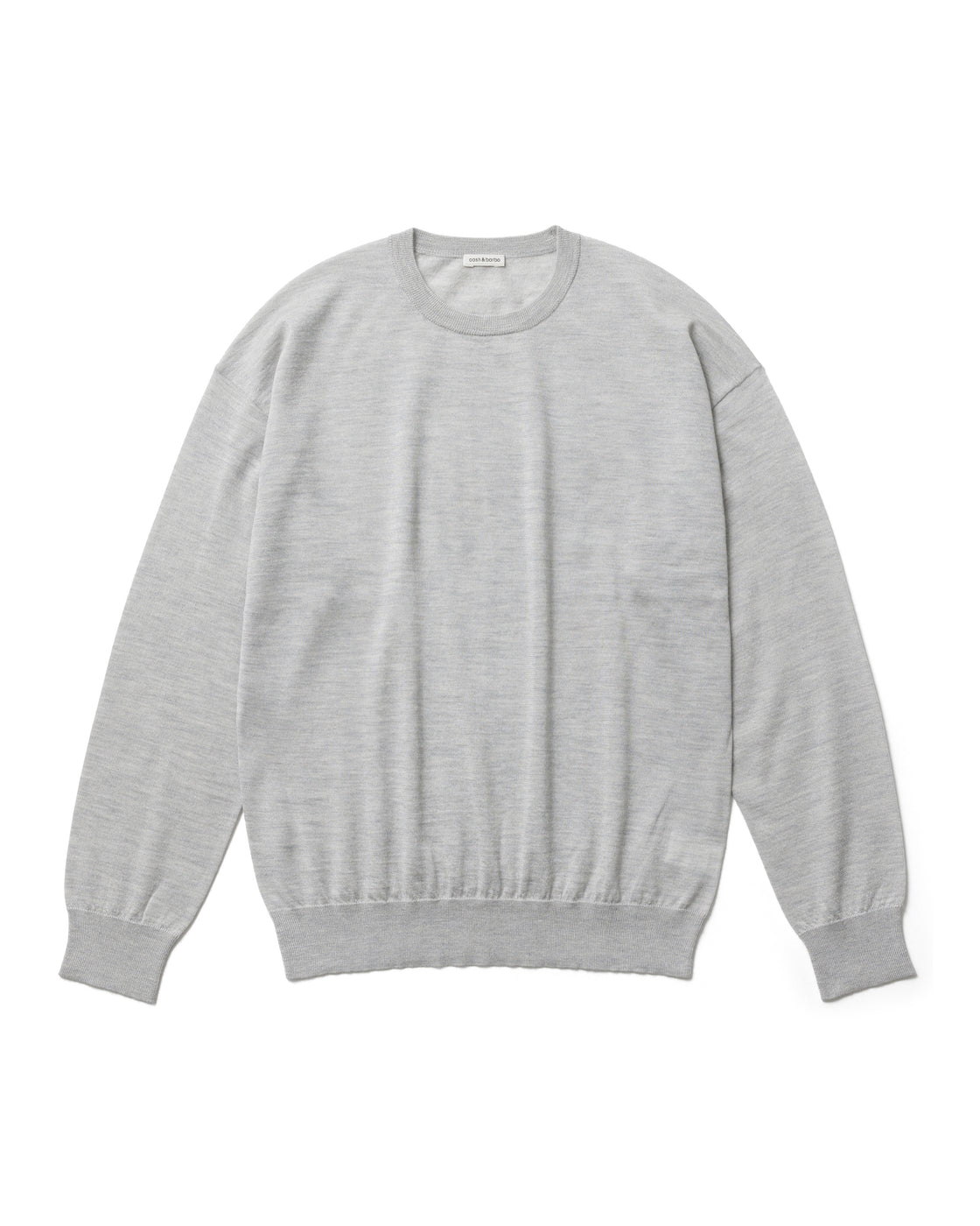 カシミヤシルク 180 クルーネック, Cloud Gray