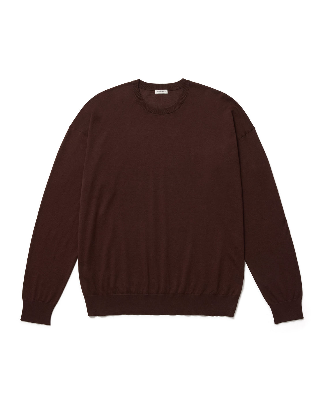 シーアイランドコットン ニット 長袖クルー, Brown