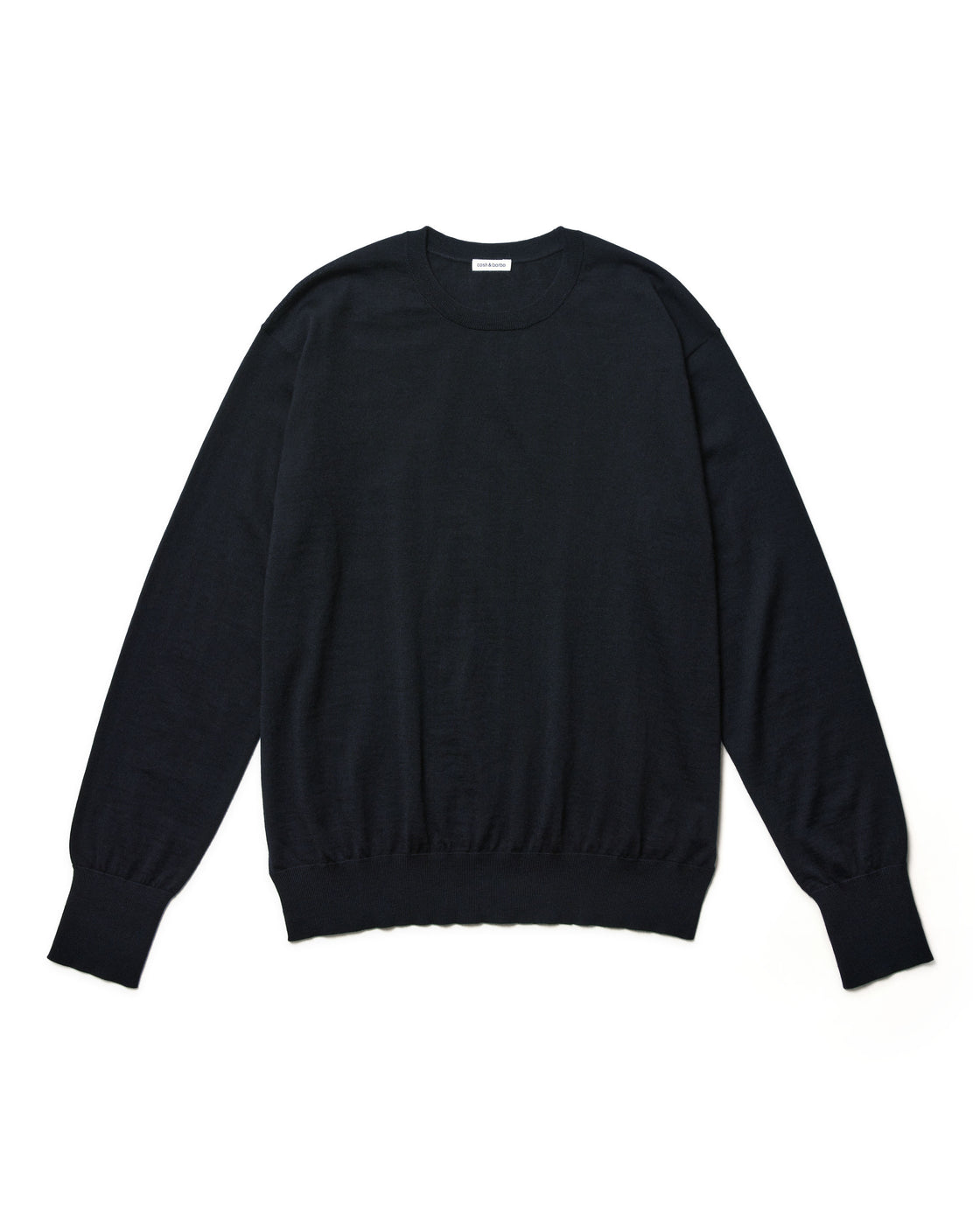 Worsted Cashmere 150 Regular Fit Crew Neck, Black