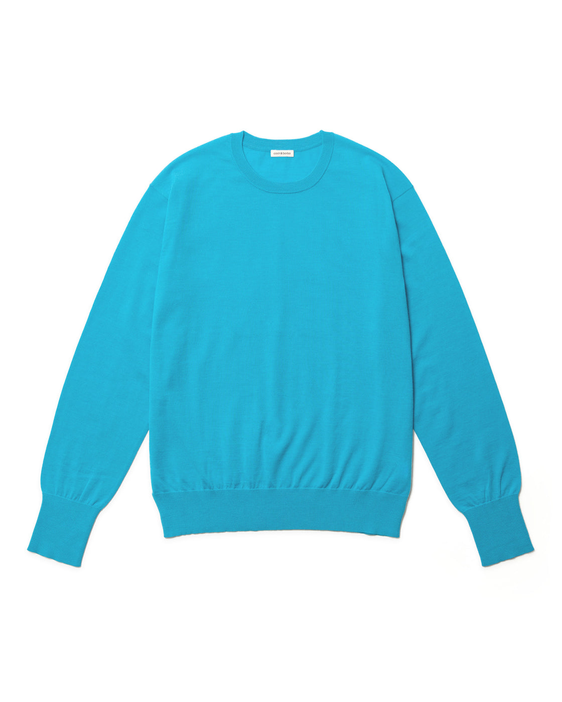 Worsted Cashmere 150 Regular Fit Crew Neck, Blue