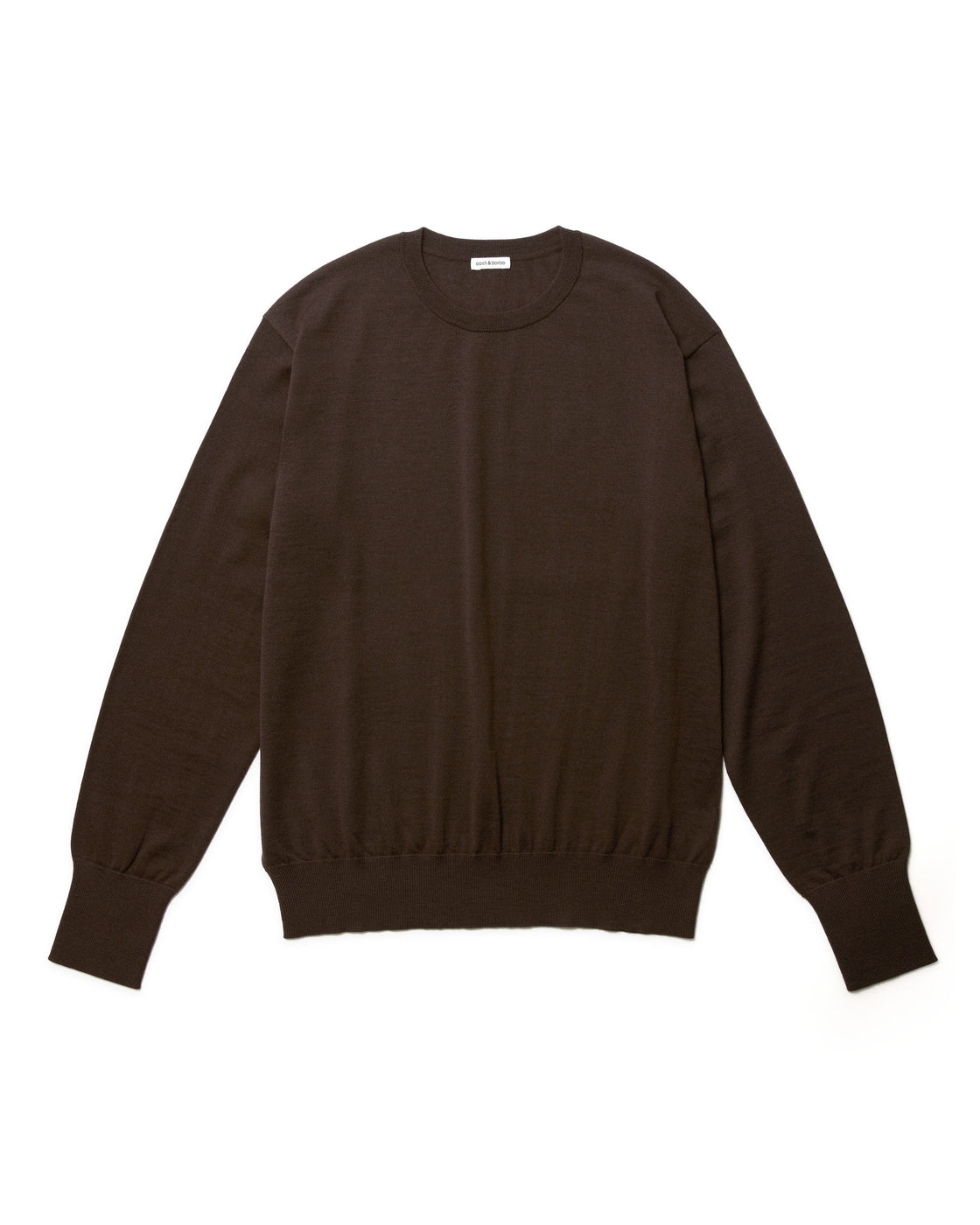 Worsted Cashmere 150 Regular Fit Crew Neck, Brown
