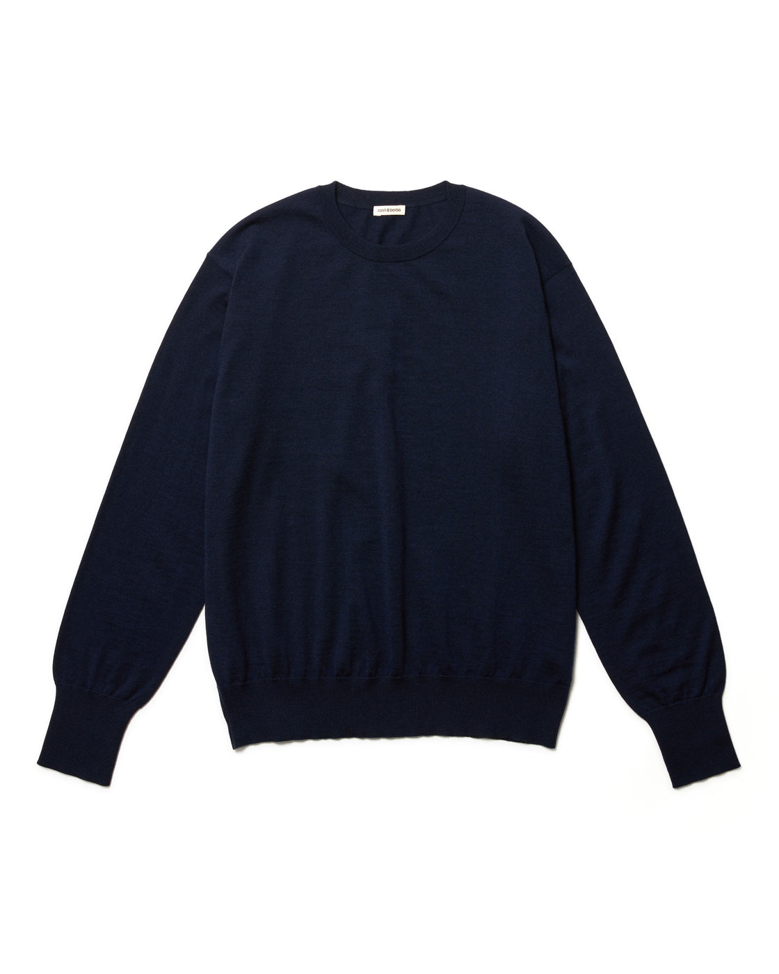 Worsted Cashmere 150 Regular Fit Crew Neck, Navy