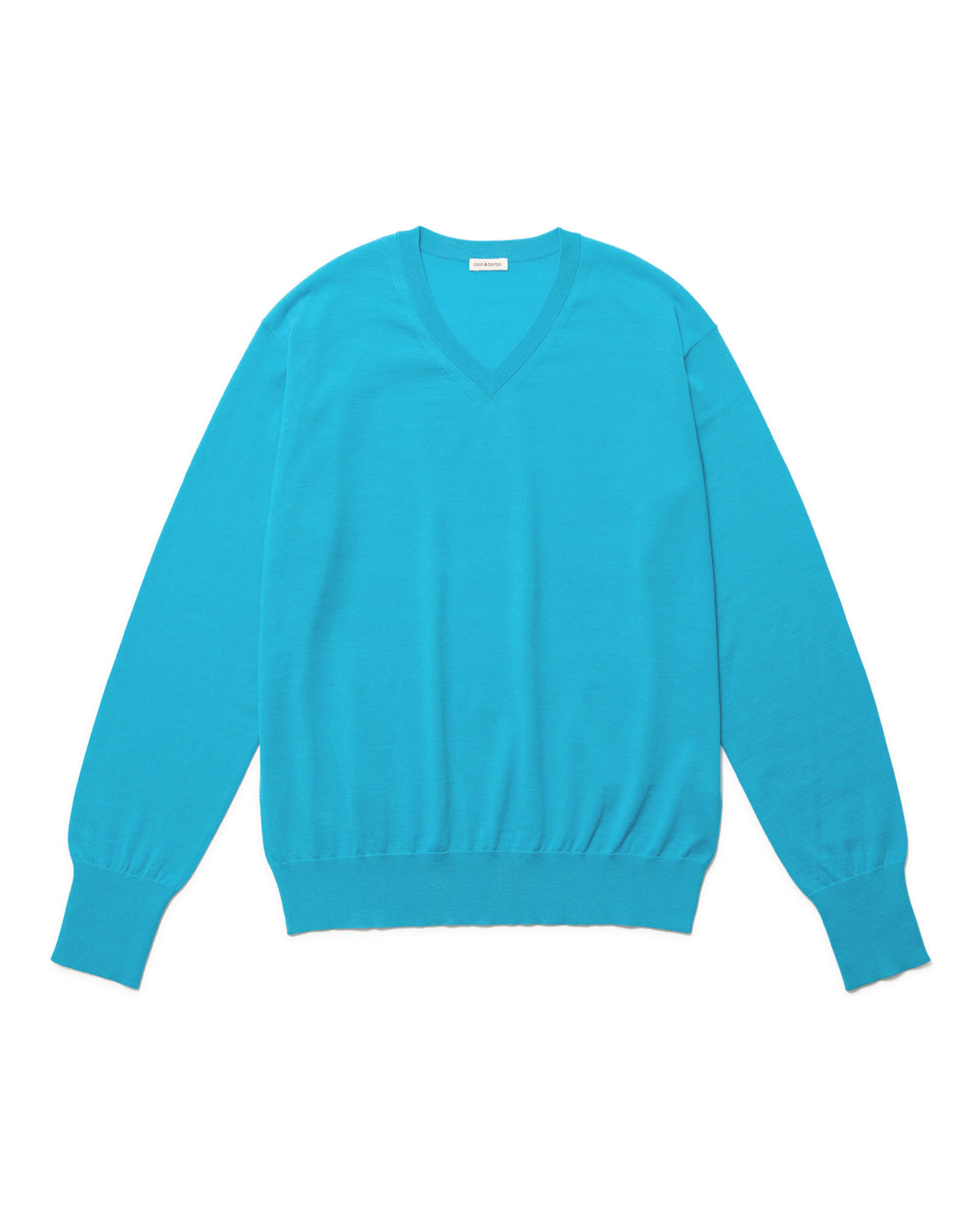 Worsted Cashmere 150 Regular Fit V-Neck, Blue