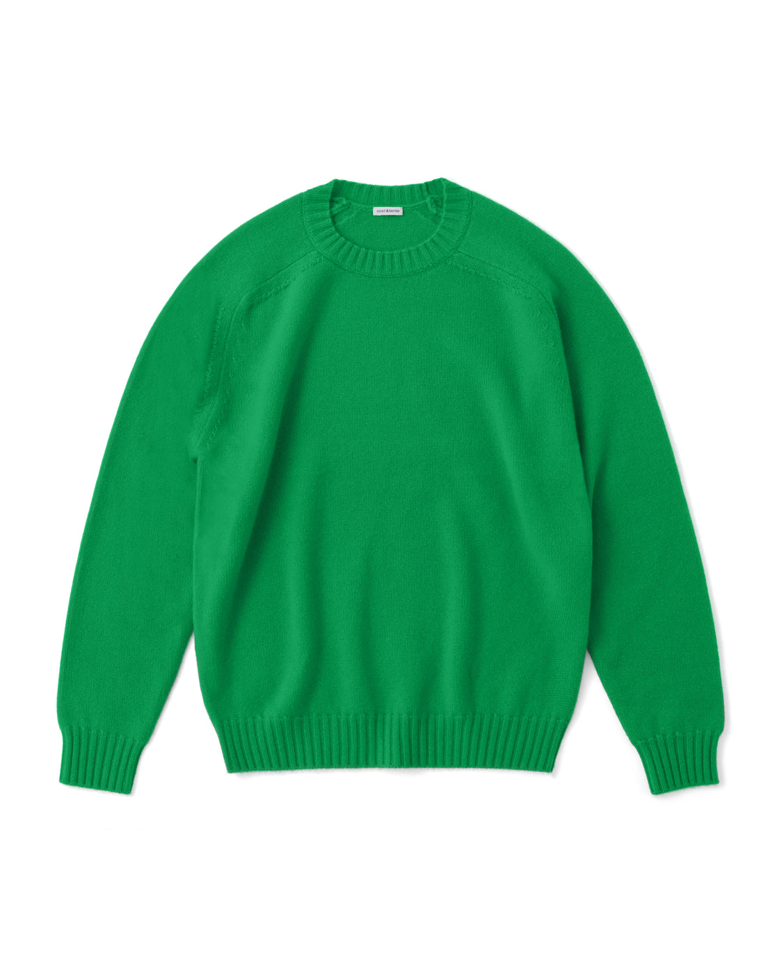 キャッシュベイビー クルーネック ニット, V Green