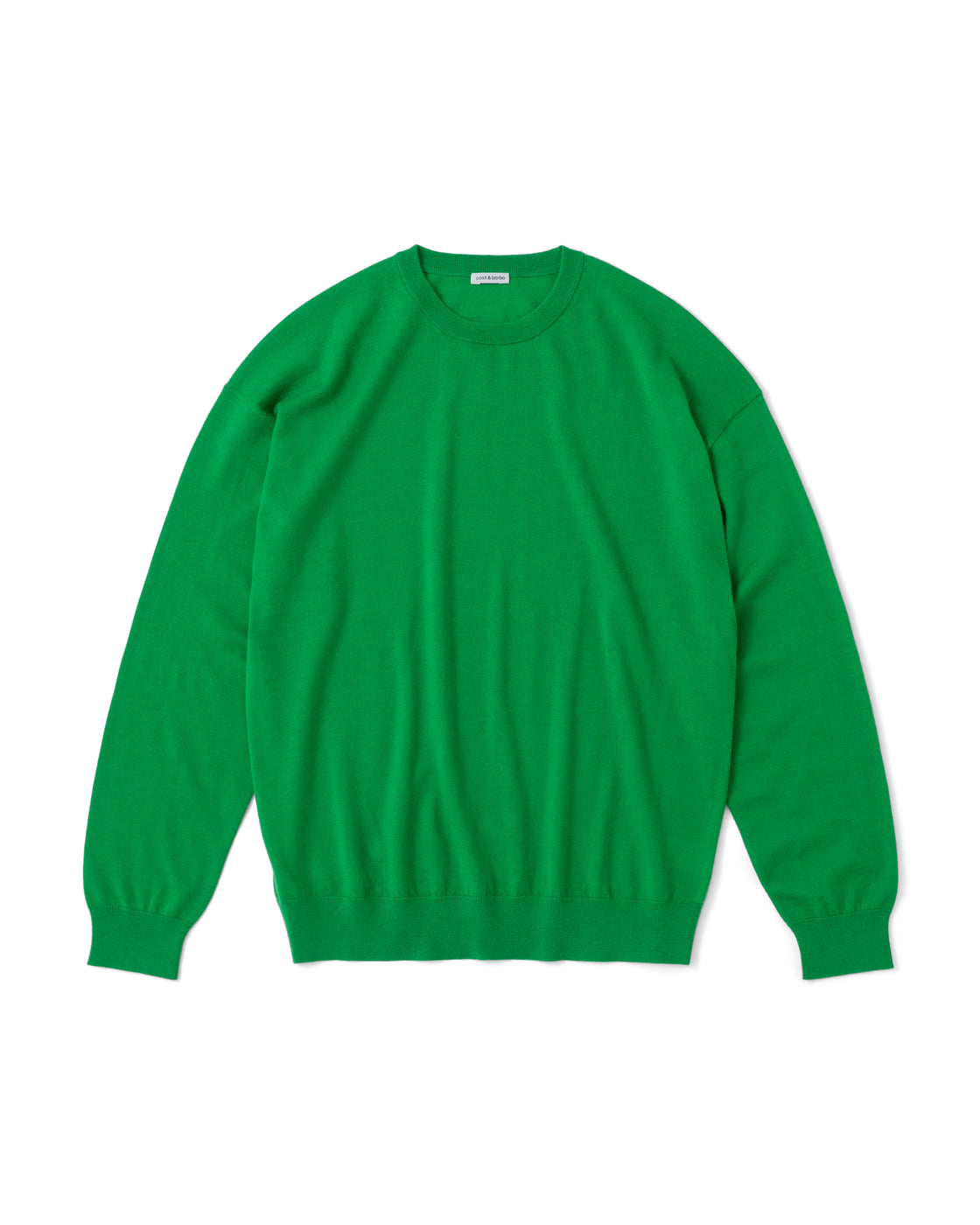 WORSTED CASHMERE 150 CREW, V Green