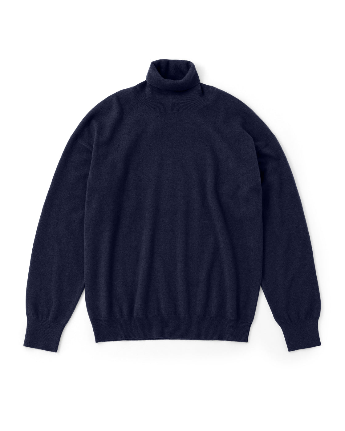 MONGOLIAN CASHMERE TURTLE-NECK, Navy