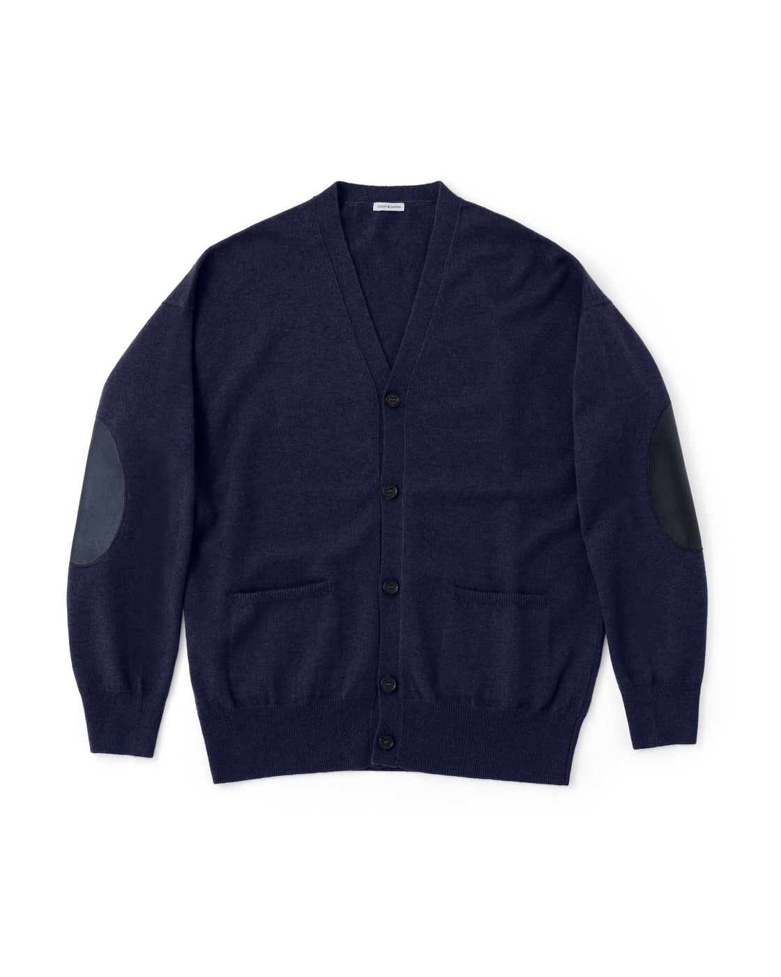 MONGOLIAN CASHMERE CARDIGAN, Navy