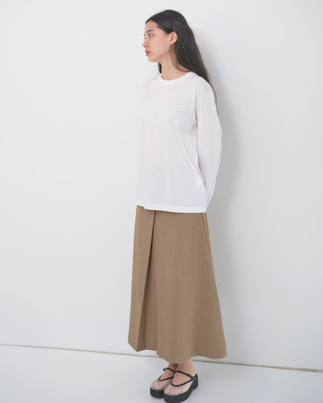 シーアイランドコットン レギュラーフィット Tee L/S, White
