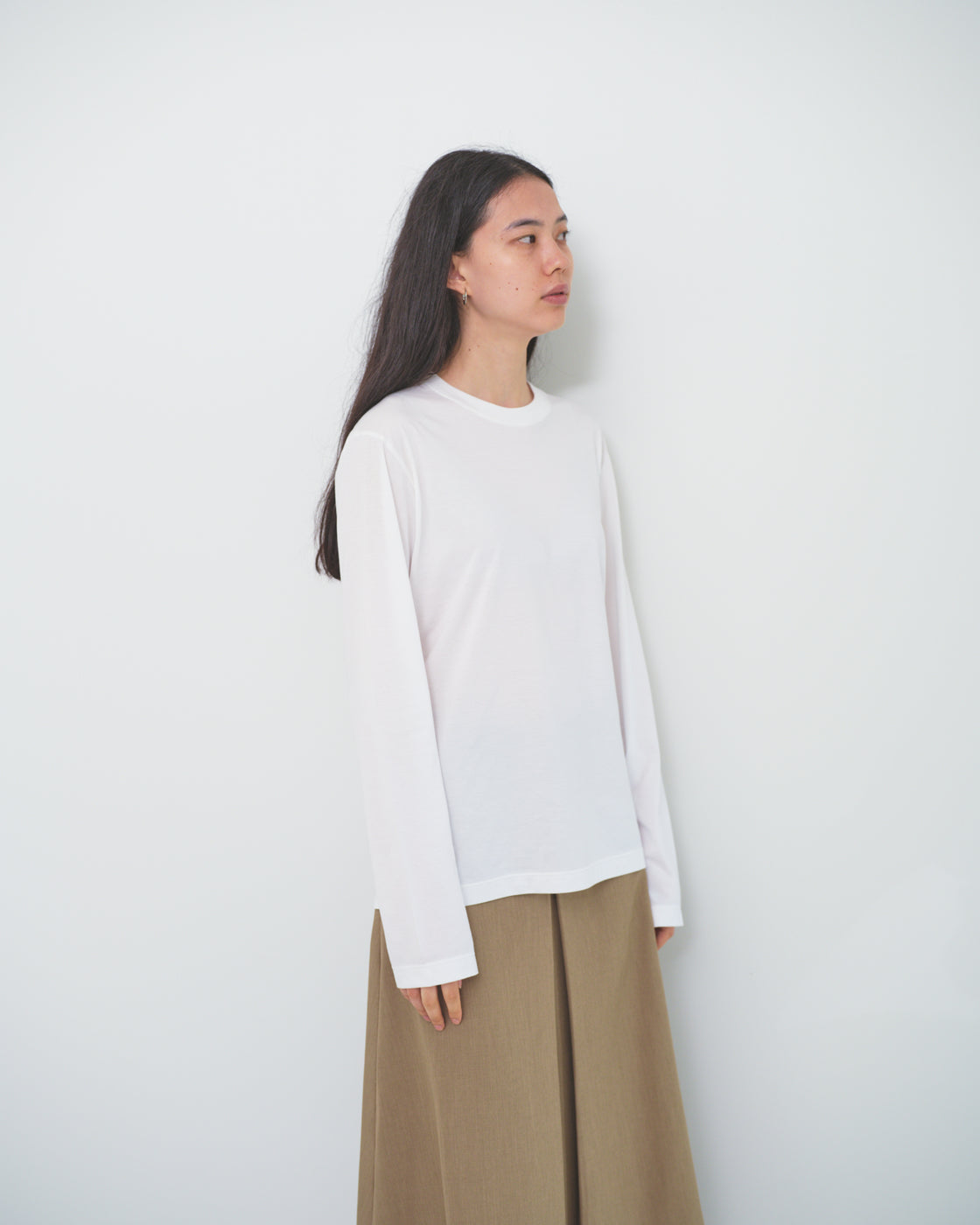 シーアイランドコットン レギュラーフィット Tee L/S, White