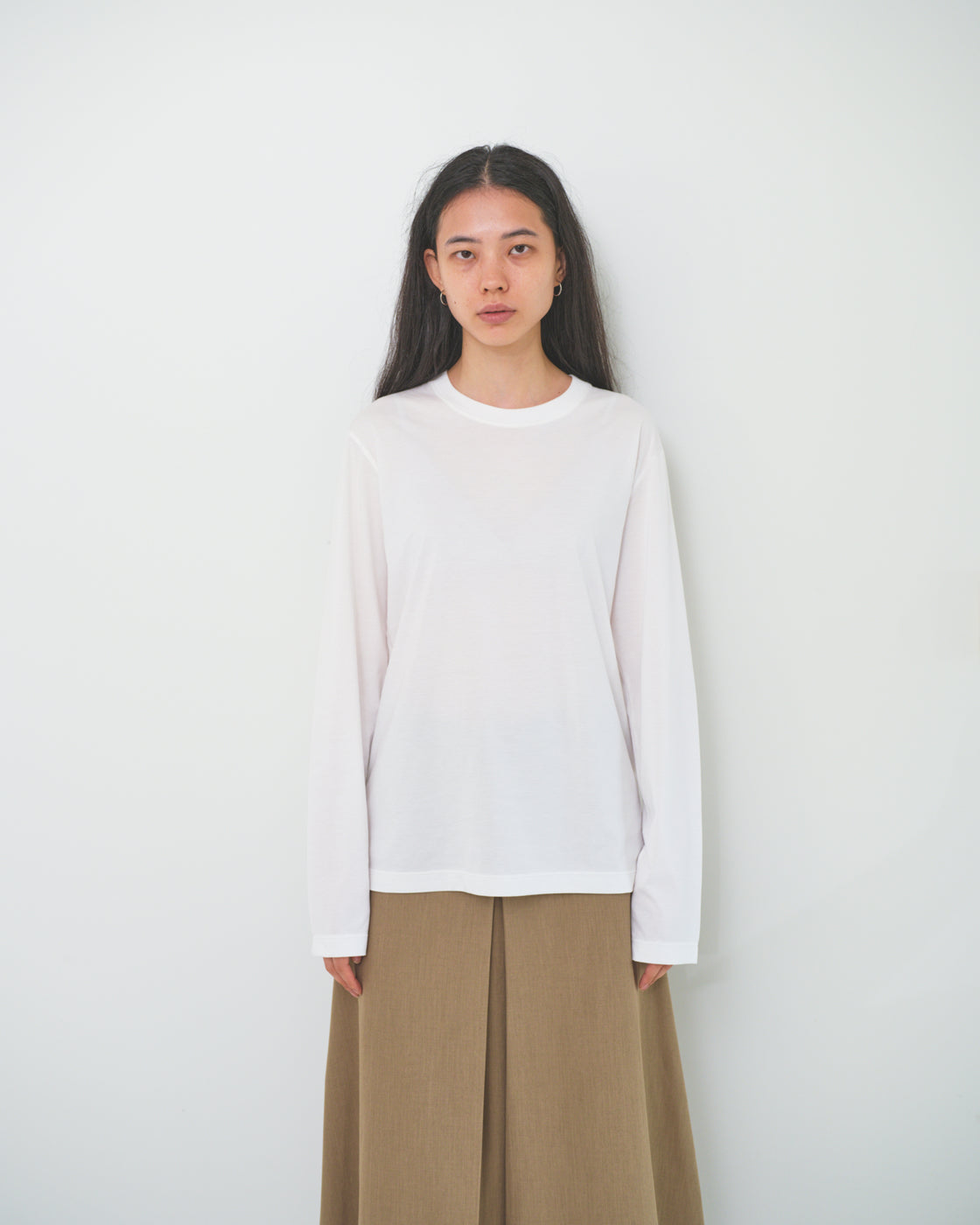 シーアイランドコットン レギュラーフィット Tee L/S, White