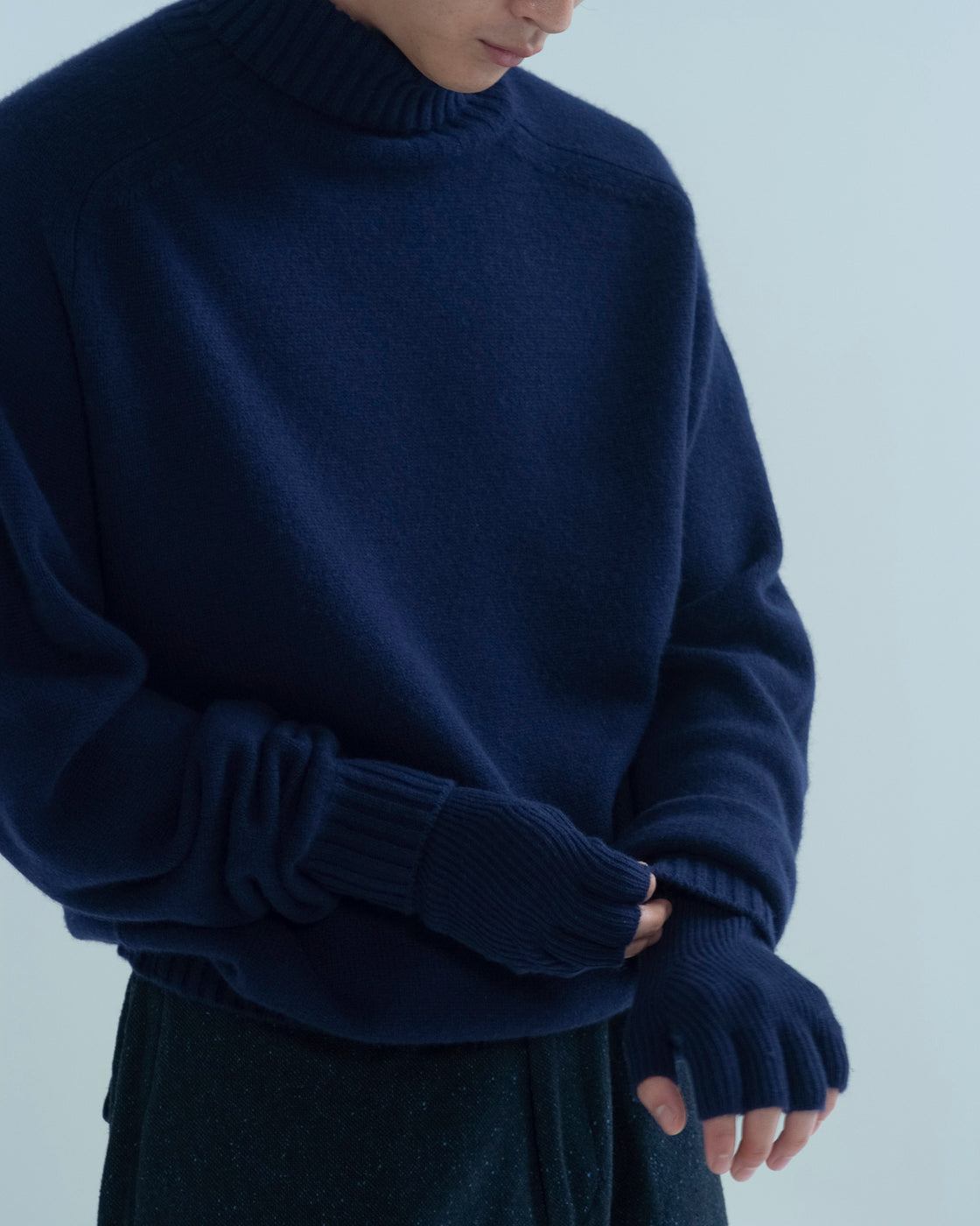 キャッシュベイビー オープンフィンガーグローブ, Navy