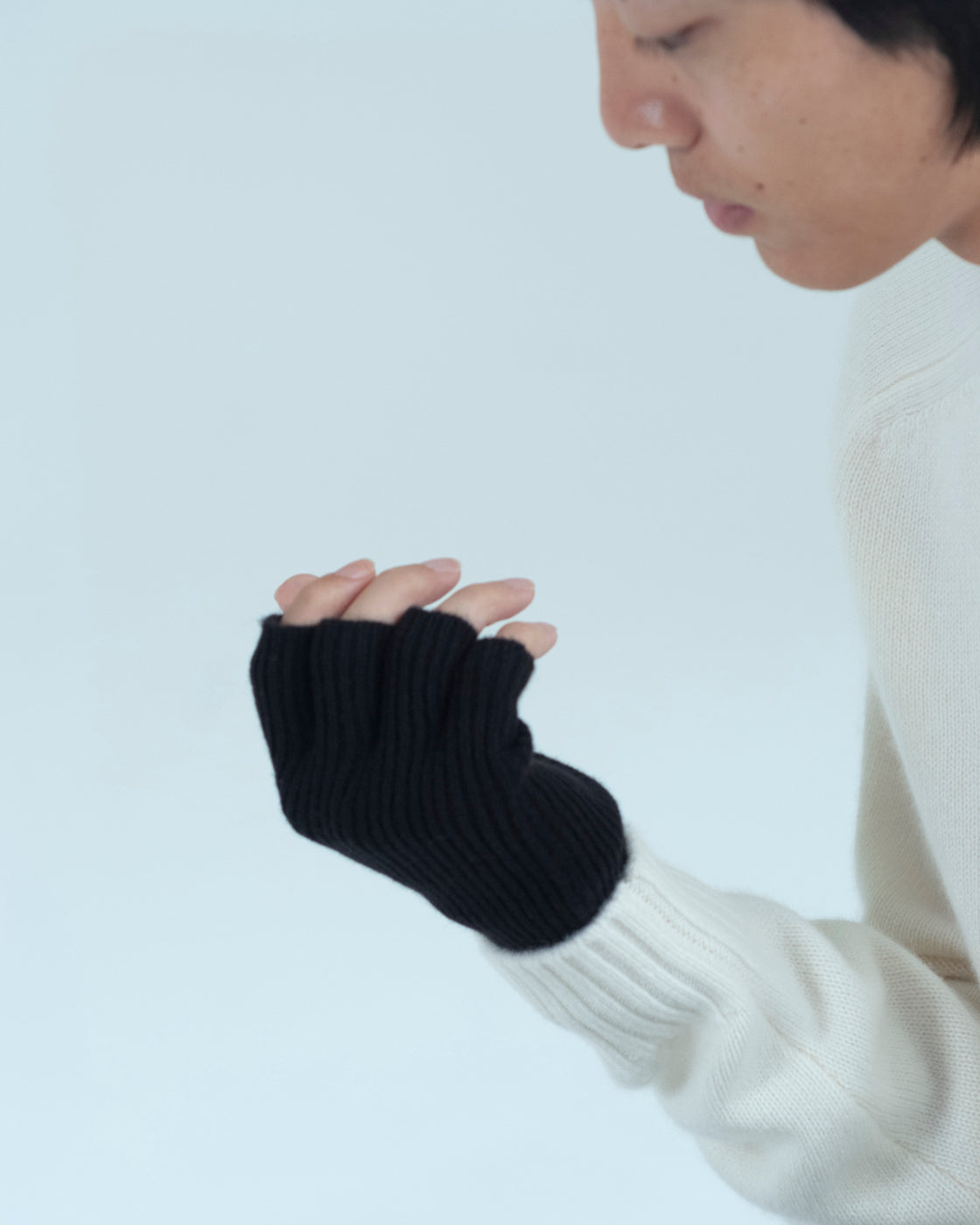 OPEN FINGER GLOVE, Black