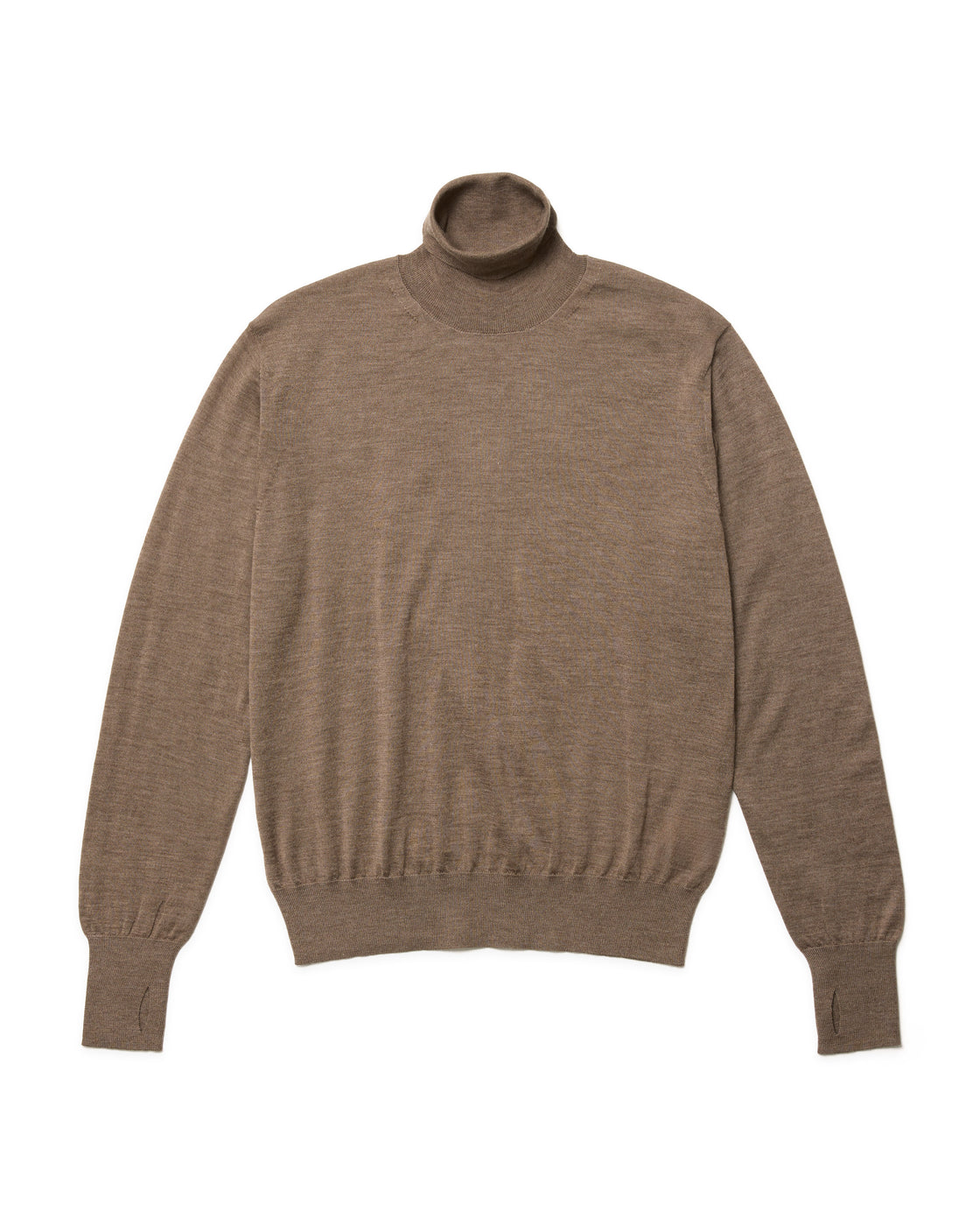 カシミヤシルク 180 レギュラーフィットタートルネック, Brown