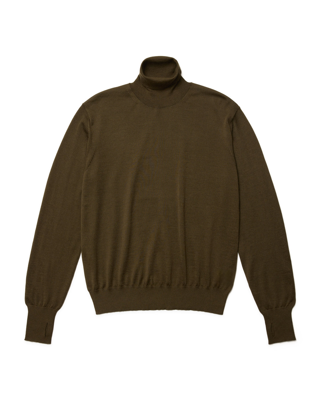 Cashmere Silk 180 Regular Fit Turtle-Neck, Dark Taupe