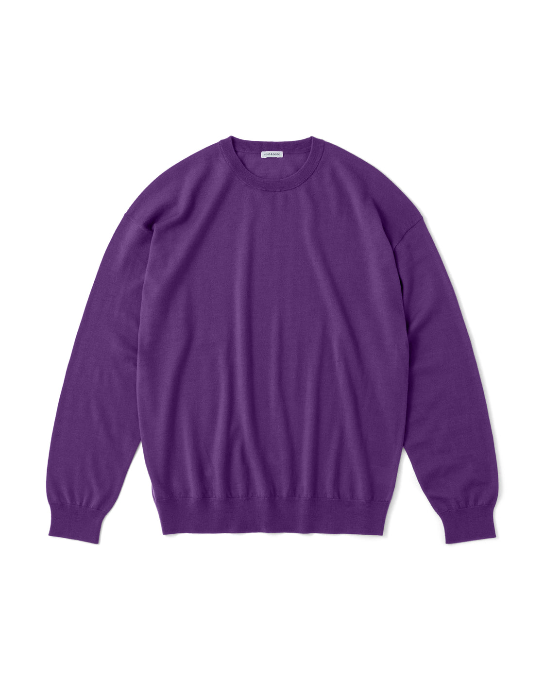 ウーステッドカシミヤ 150 クルーネック, Purple