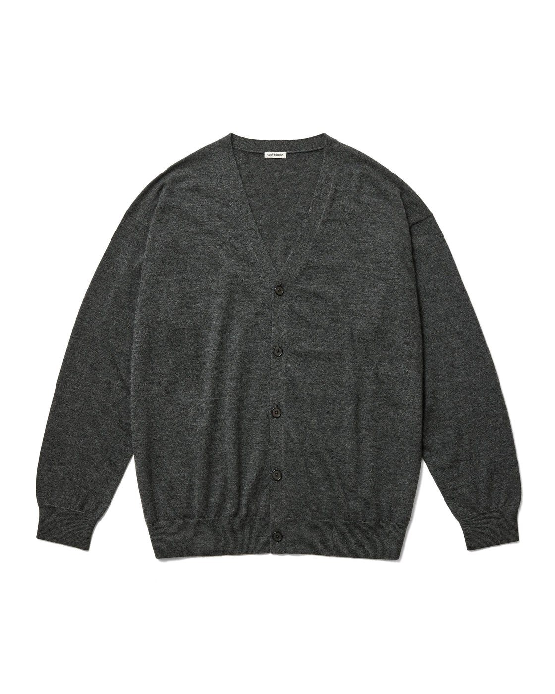 ウーステッドカシミヤ 150 カーディガン, Top Gray