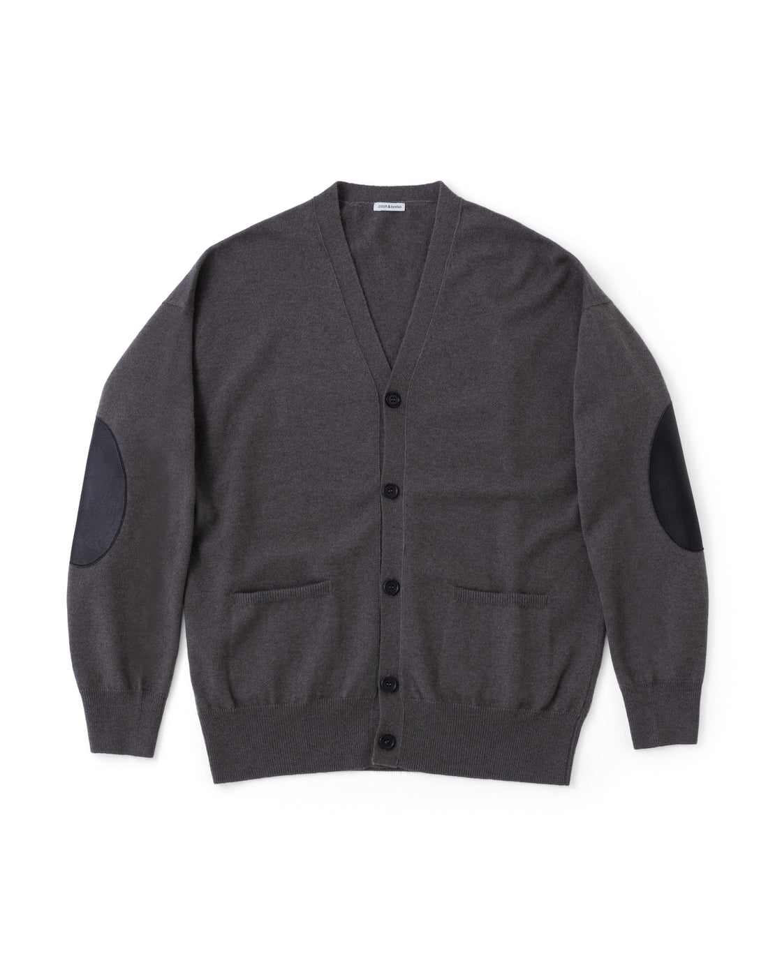 モンゴリアンカシミヤ エルボーパッチ カーディガン, Umber