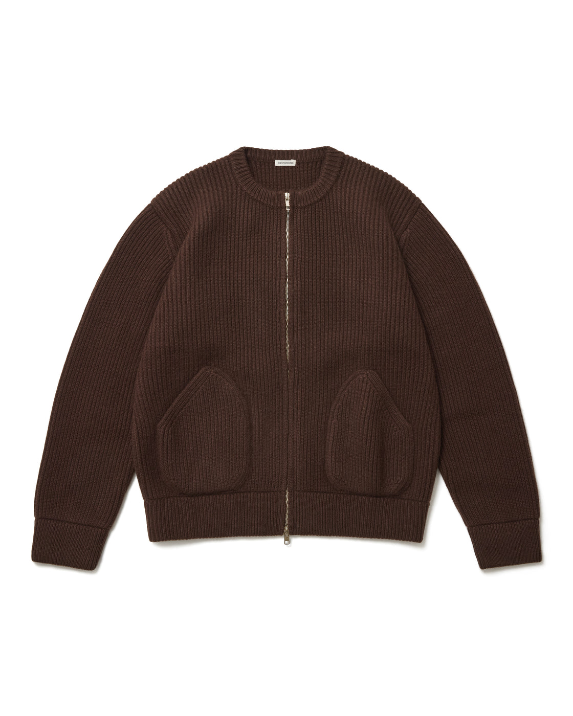 【cash & barba x Shinichi Mita】モンゴリアンカシミヤ ドライバーズクルー, Brown